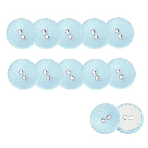 HSTWODE HSTWODE 12 Stück Bunte 2-Loch Knöpfe – 12.5mm Runde Stoffknöpfe für Hemden, Blazer, Mäntel & Windjacken | Ideal für Handwerk, Scrapbooking und Dekorieren (Blau) von HSTWODE