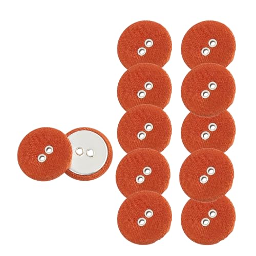 HSTWODE HSTWODE 12 Stück Bunte 2-Loch Knöpfe – 12.5mm Runde Stoffknöpfe für Hemden, Blazer, Mäntel & Windjacken | Ideal für Handwerk, Scrapbooking und Dekorieren (Braun) von HSTWODE
