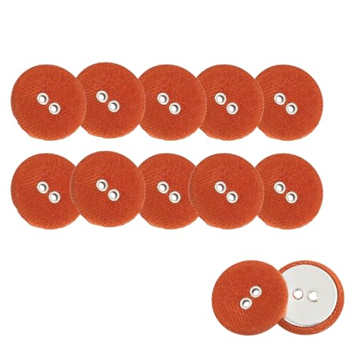 HSTWODE HSTWODE 12 Stück Bunte 2-Loch Knöpfe – 12.5mm Runde Stoffknöpfe für Hemden, Blazer, Mäntel & Windjacken | Ideal für Handwerk, Scrapbooking und Dekorieren (Braun) von HSTWODE
