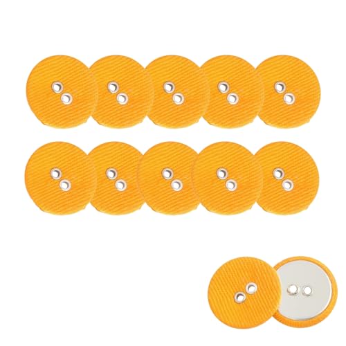 HSTWODE HSTWODE 12 Stück Bunte 2-Loch Knöpfe – 12.5mm Runde Stoffknöpfe für Hemden, Blazer, Mäntel & Windjacken | Ideal für Handwerk, Scrapbooking und Dekorieren (Gelb) von HSTWODE
