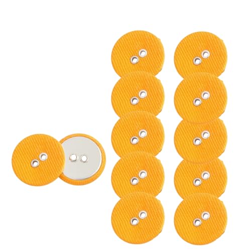 HSTWODE HSTWODE 12 Stück Bunte 2-Loch Knöpfe – 12.5mm Runde Stoffknöpfe für Hemden, Blazer, Mäntel & Windjacken | Ideal für Handwerk, Scrapbooking und Dekorieren (Gelb) von HSTWODE