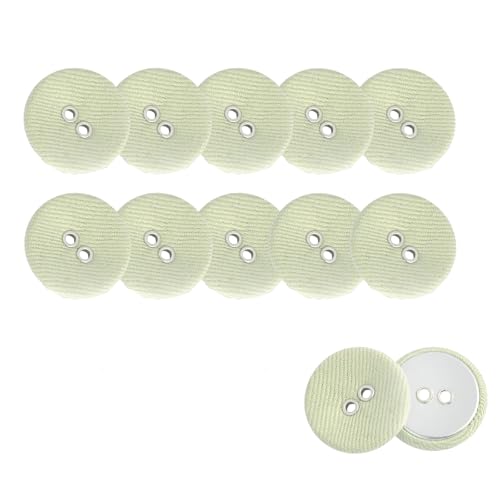 HSTWODE HSTWODE 12 Stück Bunte 2-Loch Knöpfe – 12.5mm Runde Stoffknöpfe für Hemden, Blazer, Mäntel & Windjacken | Ideal für Handwerk, Scrapbooking und Dekorieren (Grün) von HSTWODE