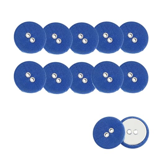 HSTWODE HSTWODE 12 Stück Bunte 2-Loch Knöpfe – 12.5mm Runde Stoffknöpfe für Hemden, Blazer, Mäntel & Windjacken | Ideal für Handwerk, Scrapbooking und Dekorieren (Königsblau) von HSTWODE