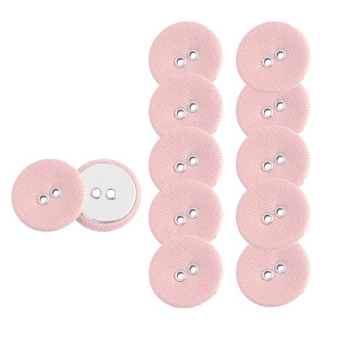 HSTWODE HSTWODE 12 Stück Bunte 2-Loch Knöpfe – 12.5mm Runde Stoffknöpfe für Hemden, Blazer, Mäntel & Windjacken | Ideal für Handwerk, Scrapbooking und Dekorieren (Rosa) von HSTWODE