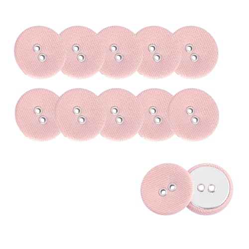 HSTWODE HSTWODE 12 Stück Bunte 2-Loch Knöpfe – 12.5mm Runde Stoffknöpfe für Hemden, Blazer, Mäntel & Windjacken | Ideal für Handwerk, Scrapbooking und Dekorieren (Rosa) von HSTWODE