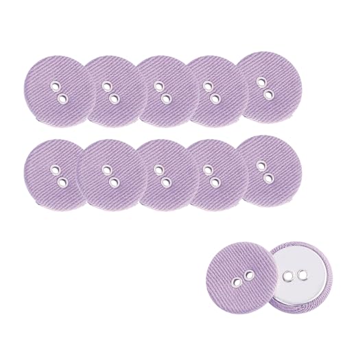 HSTWODE HSTWODE 12 Stück Bunte 2-Loch Knöpfe – 12.5mm Runde Stoffknöpfe für Hemden, Blazer, Mäntel & Windjacken | Ideal für Handwerk, Scrapbooking und Dekorieren (Violett) von HSTWODE