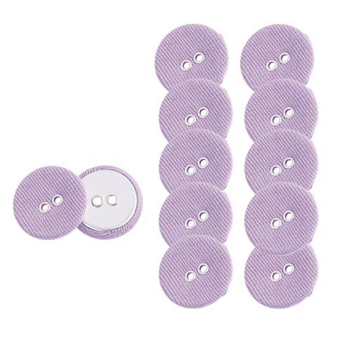 HSTWODE HSTWODE 12 Stück Bunte 2-Loch Knöpfe – 12.5mm Runde Stoffknöpfe für Hemden, Blazer, Mäntel & Windjacken | Ideal für Handwerk, Scrapbooking und Dekorieren (Violett) von HSTWODE