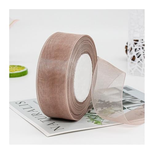 HSTWODE Hochzeitsband Organza 45M x 4cm | Transparentes Chiffon Schleifenband für Geschenkverpackung, Kuchendekoration, Weihnachten & Taufe (22#) von HSTWODE