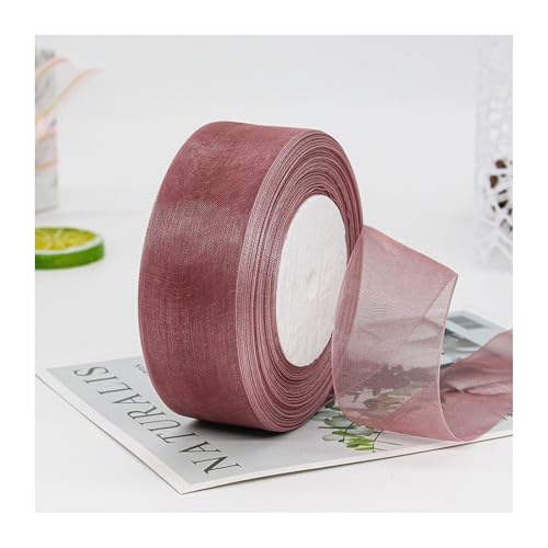 HSTWODE Hochzeitsband Organza 45M x 4cm | Transparentes Chiffon Schleifenband für Geschenkverpackung, Kuchendekoration, Weihnachten & Taufe (30#) von HSTWODE