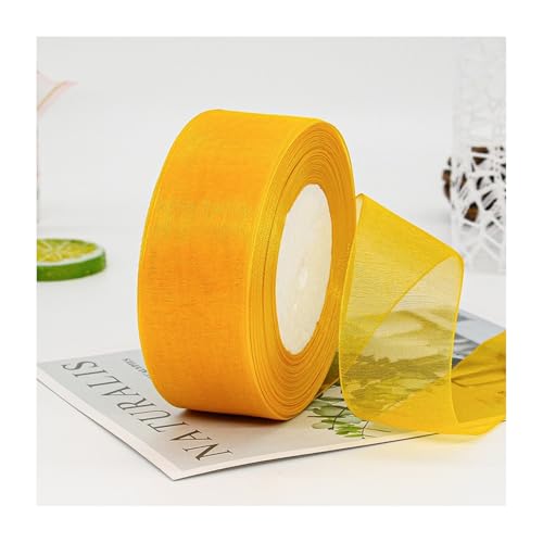 HSTWODE Hochzeitsband Organza 45M x 4cm | Transparentes Chiffon Schleifenband für Geschenkverpackung, Kuchendekoration, Weihnachten & Taufe (8#) von HSTWODE