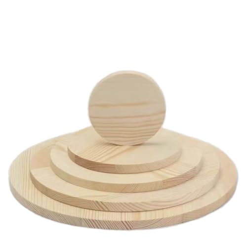 HSTWODE Holzscheibe rund, Holz Log Scheiben, Naturholz Baumscheiben, Durchmesser 10 bis 30 cm, geeignet für Bastelarbeiten, Malerei. (5 Stück 20cm) von HSTWODE