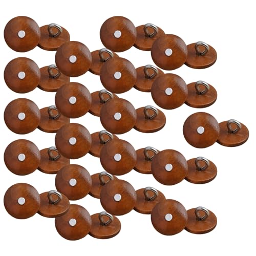 HSTWODE Natürliche Holzknöpfe 8/10mm - 20 Stück - Metallschnalle Rundknöpfe für Strickjacken, Blusen, Ärmel - DIY Nähen & Upcycling (4#, 10mm) von HSTWODE