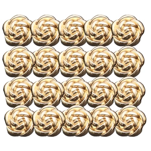 HSTWODE Rosenknöpfe, 20-teilig, 3D Blüten-Relief, Für Blazer, Strickjacken & Mäntel, 10/15/20 mm, Nähzubehör (Rose, 20mm) von HSTWODE