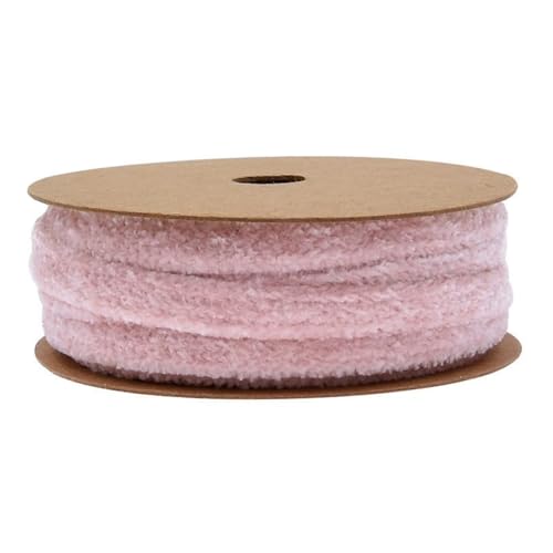 HSTWODE Seidenbänder Dekoband |Kunstfell-Band zum basteln und nähen | Breite: 10mm Länge: 3m (Rosa) von HSTWODE