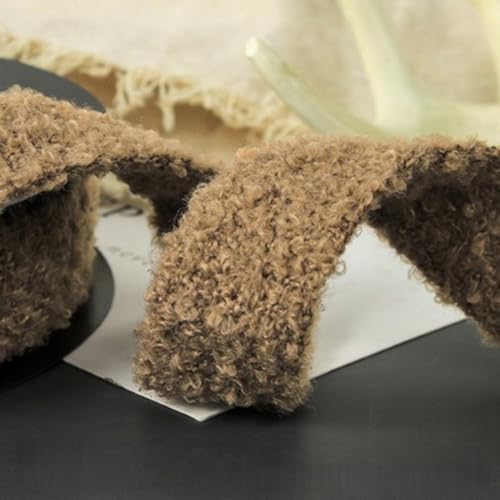 HSTWODE Seidenbänder Dekoband | Nähen Zierleisten | Kunstfell-Band zum basteln und nähen | Breite: 2.5cm Länge: 3m (4#) von HSTWODE