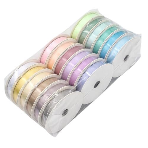 HSTWODE geschenkband set,Satinband 18/36 Farben 2m X 10mm, Schleifenband Geschenkband Bänder zum Basteln, 18/36 Farben (18 Farben Stil 2) von HSTWODE