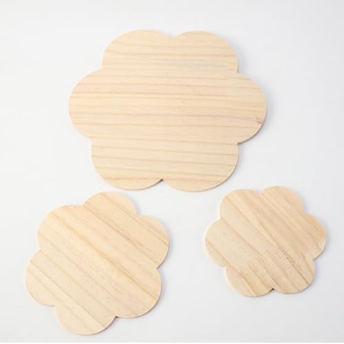 Holzscheibe rund, Naturholz Baumscheiben（10~30 cm verfügbar） bei der dekorativen Gestaltung und für Lebensmittelschalen verwendet,Malen Baumscheibe, DIY Handwerk (10 Stück 25cm Blume) von HSTWODE