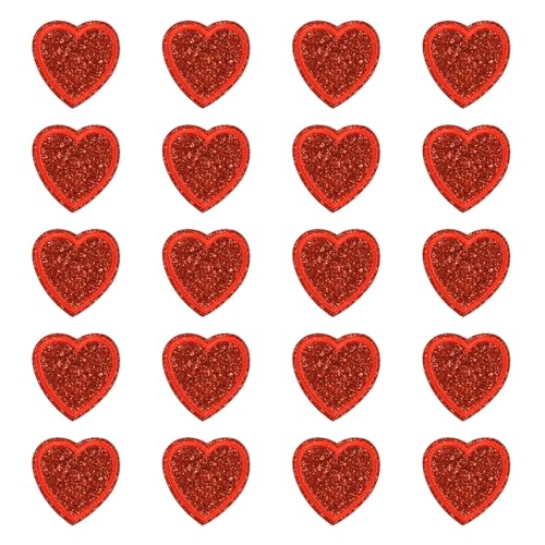 HSUYUN 20 Stück Herzen zum Aufbügeln, Rote Liebe Bügel Patches, Stickerei Bügelsticker, Glitzer-Design, Herz Aufnäher zum Aufbügeln für Selbstgemachte T-Shirts, Hosen, Hüte HSUYUN 20 Stück Herzen zum Aufbügeln, Rote Liebe Bügel Patches, Stickerei Bügelsticker, Glitzer-Design, Herz Aufnäher zum Aufbügeln für Selbstgemachte T-Shirts, Hosen, Hüte von HSUYUN