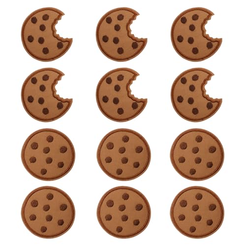HSUYUN Bügelaufkleber, 12 Stück Bügelbilder, Cookie Aufnäher zum Aufbügeln, Keksform, Zwei Stile Keks Patches zum Aufbügeln, für Rucksäcke, Kleidung, Hemden HSUYUN Bügelaufkleber, 12 Stück Bügelbilder, Cookie Aufnäher zum Aufbügeln, Keksform, Zwei Stile Keks Patches zum Aufbügeln, für Rucksäcke, Kleidung, Hemden von HSUYUN