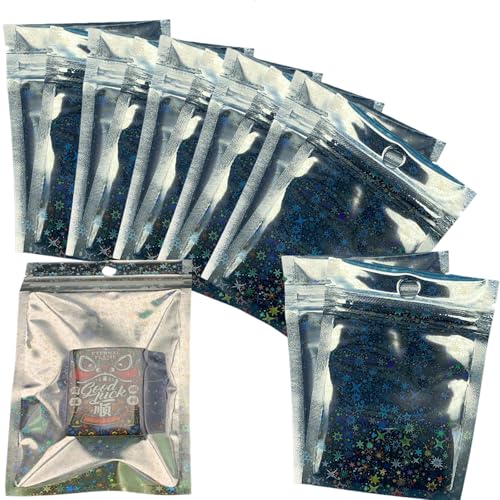 100 Stück Holographische Druckverschlussbeutel, Plastiktüte Ziplock, Probenbeutel Mylar-Beutel mit Reißverschluss, Folienbeutel Tasche Mylar zur Aufbewahrung von Lebensmittel für Verpacken 100 Stück Holographische Druckverschlussbeutel, Plastiktüte Ziplock, Probenbeutel Mylar-Beutel mit Reißverschluss, Folienbeutel Tasche Mylar zur Aufbewahrung von Lebensmittel für Verpacken von HSYTEK