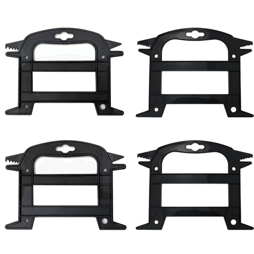 4 Stück Seilwickler, Outdoor Paracord Wickler, Schwarz Kunststoff Seil Schnuraufwickler, Angelschnur Kabel Veranstalter, Lichterketten Rope Organizer Tool von HSYTEK