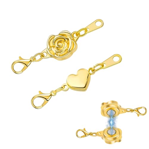 HSYTEK 2 Stück Magnetverschluss Kette, Magnetverschluss Armband, Kettenverschluss Edelstahl Gold, Armband Verschluss Magnetverschluss kann für DIY-Armband, Halskette, als Geschenk verwendet werden HSYTEK 2 Stück Magnetverschluss Kette, Magnetverschluss Armband, Kettenverschluss Edelstahl Gold, Armband Verschluss Magnetverschluss kann für DIY-Armband, Halskette, als Geschenk verwendet werden von HSYTEK