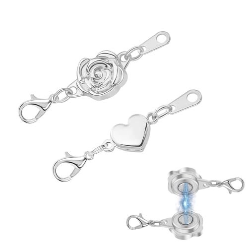HSYTEK 2 Stück Magnetverschluss Kette, Magnetverschluss Armband, Kettenverschluss Edelstahl Silber, Armband Verschluss Magnetverschluss kann für DIY-Armband, Halskette, als Geschenk verwendet werden HSYTEK 2 Stück Magnetverschluss Kette, Magnetverschluss Armband, Kettenverschluss Edelstahl Silber, Armband Verschluss Magnetverschluss kann für DIY-Armband, Halskette, als Geschenk verwendet werden von HSYTEK