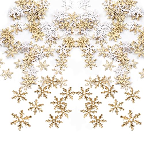 300 Stück Schneeflocken Deko, Streudeko Weihnachten, Tischdeko Weihnachten Konfetti, Glitzersterne Streudeko, Geeignet für Winter, Feier, Hochzeit, Geburtstag, DIY-Basteln, Weihnachten, Gold 300 Stück Schneeflocken Deko, Streudeko Weihnachten, Tischdeko Weihnachten Konfetti, Glitzersterne Streudeko, Geeignet für Winter, Feier, Hochzeit, Geburtstag, DIY-Basteln, Weihnachten, Gold von HSYTEK