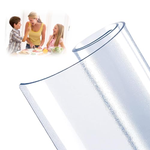Tischdecke Transparent Tischfolie,Transparente Tischdecke Tischschutz,Tisch Schutzfolie Transparent,Vielseitig Einsetzbare Abwaschbare Tischdecke 1.5mm Dick,AbgeschräGte Kante-Mattiert,130x160cm Tischdecke Transparent Tischfolie,Transparente Tischdecke Tischschutz,Tisch Schutzfolie Transparent,Vielseitig Einsetzbare Abwaschbare Tischdecke 1.5mm Dick,AbgeschräGte Kante-Mattiert,130x160cm von HTCSZL