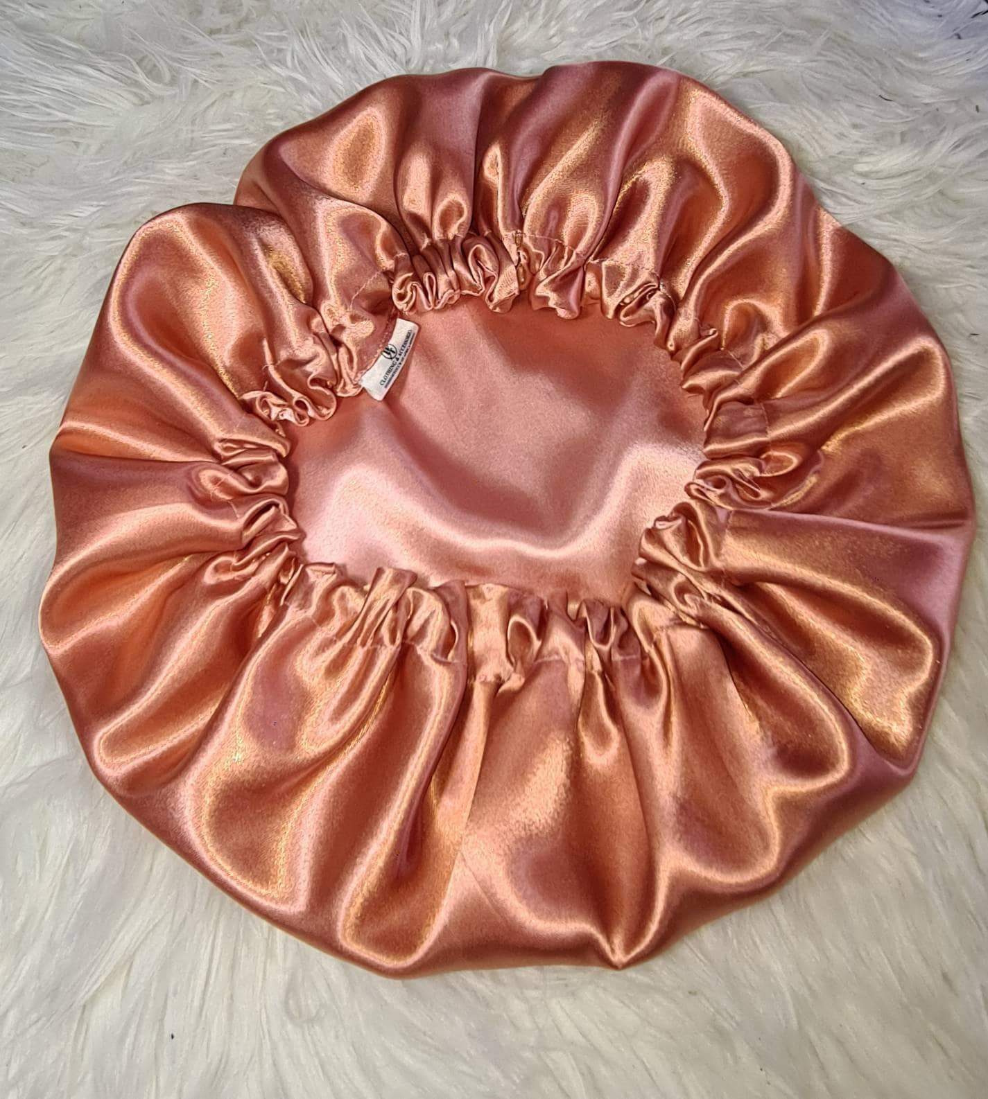 Ausverkauft Rose Gold Wendbare Satin Haarhaube|Satin Elastisch, Schlafmütze Mütze, Kopftuch. Nachtschlaf, Schutzfrisur von HTCollections