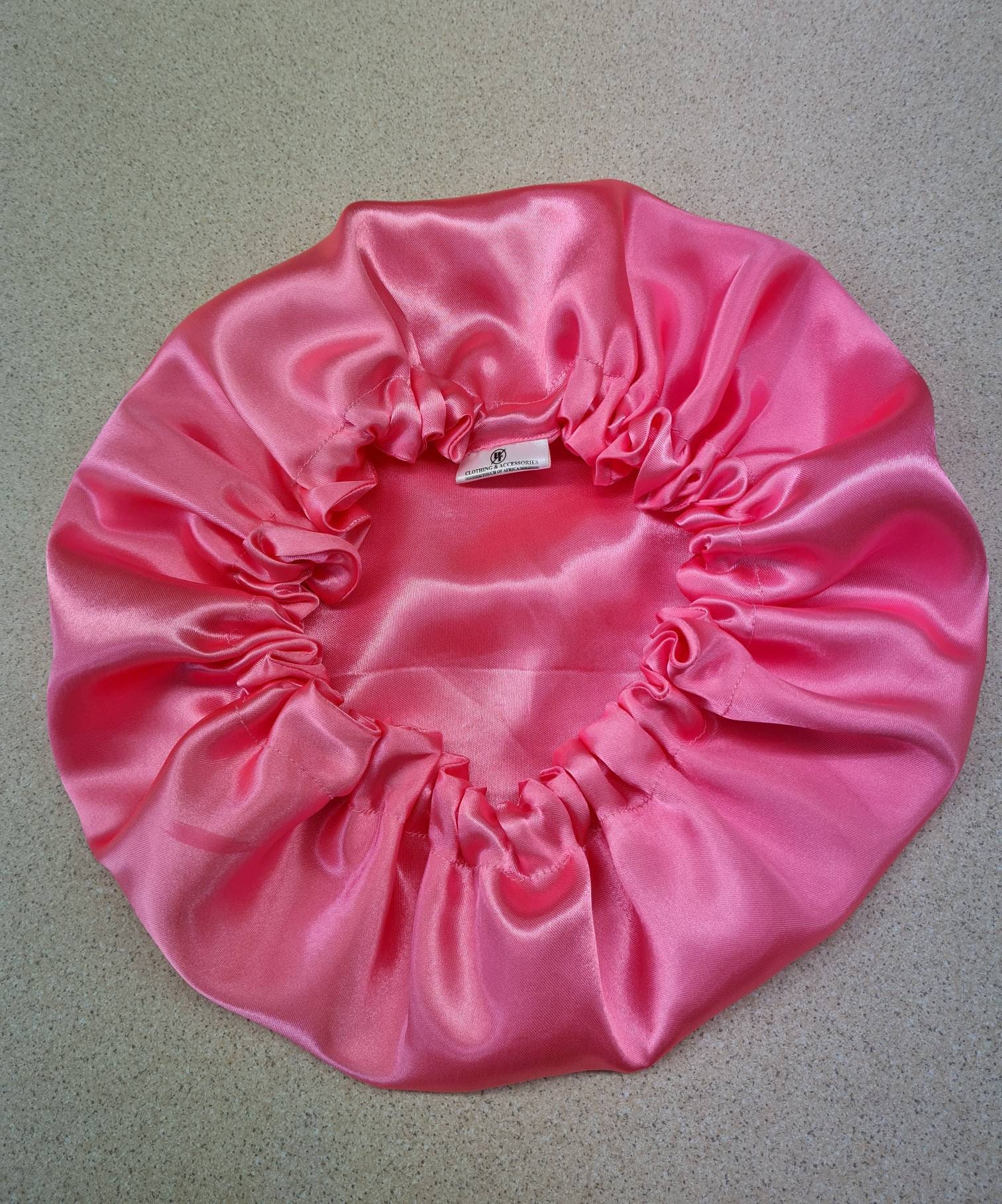 Hot Pink Reversible Satin Haarhaube |Satin Elastisch, Schlafmütze Mütze, Kopftuch. Nachtschlaf, Schutzfrisur von HTCollections