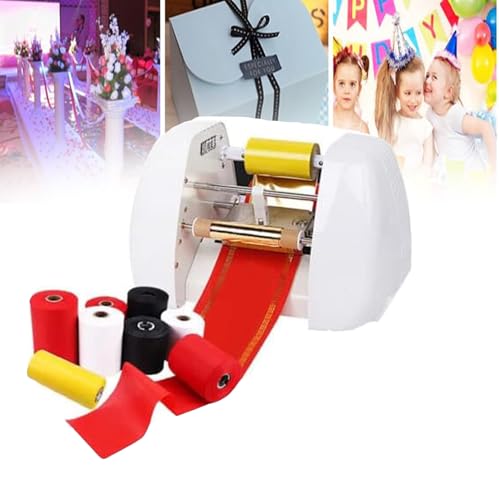 HTDRE Digitale Satinbanddruckmaschine, digitaler Mini-Banddrucker mit 6–40 mm Breite, Heißprägefoliendrucker, auf Geschenkbänder auftragen von HTDRE