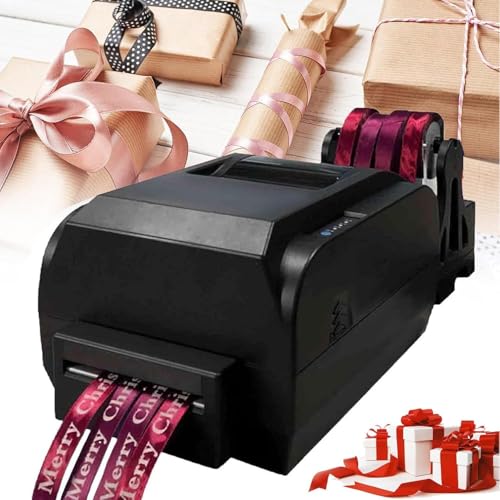 HTDRE Satinbanddrucker, Banddrucker, Etikettendrucker, Folienprägedruckmaschine zum Verpacken, 20–104 mm Breite, für Hochzeitszeremonien von HTDRE