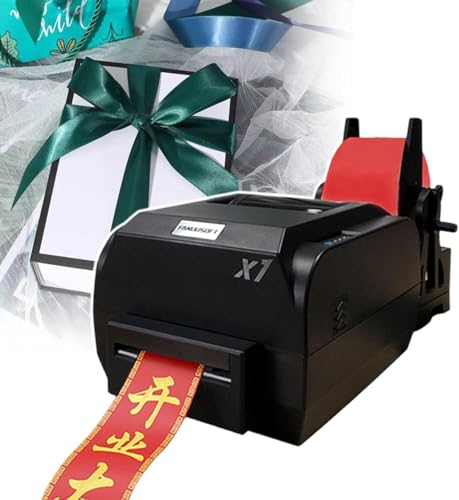 HTDRE Satinbanddrucker, Banddrucker, Satinbanddrucker, Etikettendrucker, Folienprägedrucker, unterstützt über 50 Sprachen (SingleRow) von HTDRE