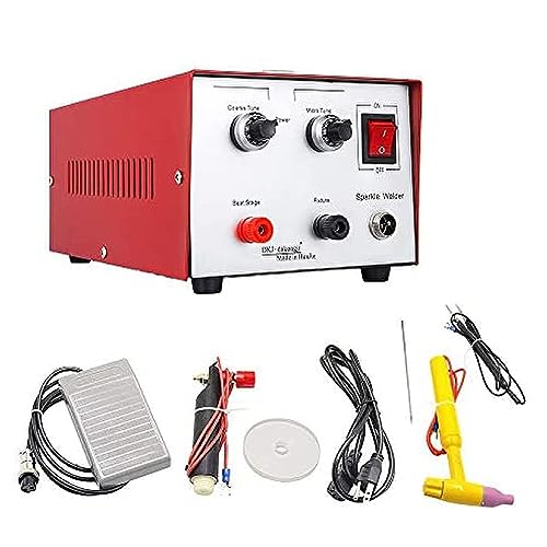 HTDRE Tragbares Schmuckschweißgerät, 2-in-1-Pulspunktschweißgerät, 200 W, 30 A, Puls-Sparkle-Punktschweißgerät mit Fußpedal, Gold-, Silber- und Platin-Schmuckschweißgerät HTDRE Tragbares Schmuckschweißgerät, 2-in-1-Pulspunktschweißgerät, 200 W, 30 A, Puls-Sparkle-Punktschweißgerät mit Fußpedal, Gold-, Silber- und Platin-Schmuckschweißgerät von HTDRE
