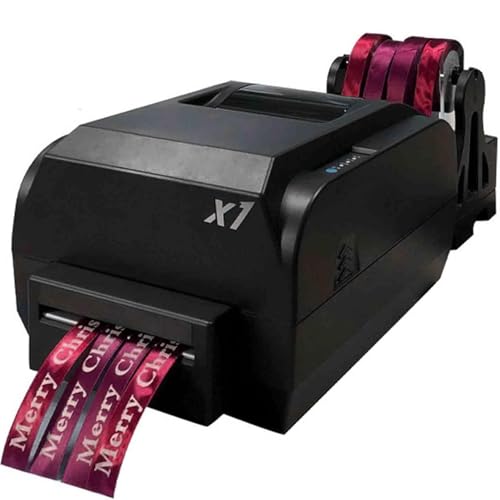 Satinbanddrucker, Prägedruckmaschine für Geschenkverpackungen, digitaler Banddrucker mit Bandhalter, 25–108 mm/12–50 mm/12–20 mm Breite, Geschwindigkeit 150 mm/s, unterstützt über 50 Sprachen, vierr von HTDRE
