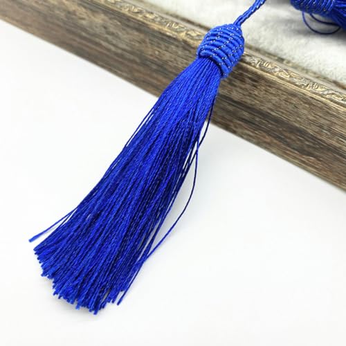 6 Stück/Packung 15 cm Seil zum Aufhängen, Seidenquasten, Fransen, Nähen, Knallquasten, Schlüsselquasten für Heimwerker, Verzierung von Vorhängen, Blau 6 Stück/Packung 15 cm Seil zum Aufhängen, Seidenquasten, Fransen, Nähen, Knallquasten, Schlüsselquasten für Heimwerker, Verzierung von Vorhängen, Blau von HTFDIO