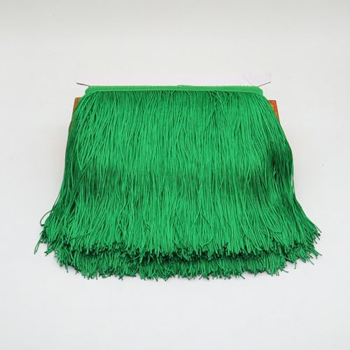 Fransenborte mit Quasten, 9/15/20/28 cm, lange Fransen, Nähen für Kleidung, Kleid, Vorhangband, Quasten für Bastelzubehör, 15 cm, Grün Fransenborte mit Quasten, 9/15/20/28 cm, lange Fransen, Nähen für Kleidung, Kleid, Vorhangband, Quasten für Bastelzubehör, 15 cm, Grün von HTFDIO