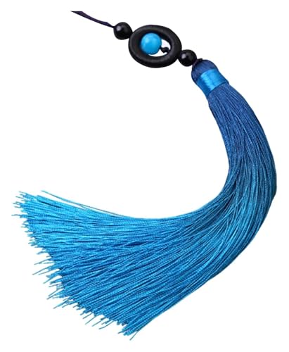 Chinesische Quaste, 10 Stück Quasten, handgefertigte Seidenquasten, weiche und Glatte Lesezeichenquasten zur Herstellung von Souvenirs, Partygeschenken, DIY-Bastelarbeiten (rot)(Blue) von HTGAOO