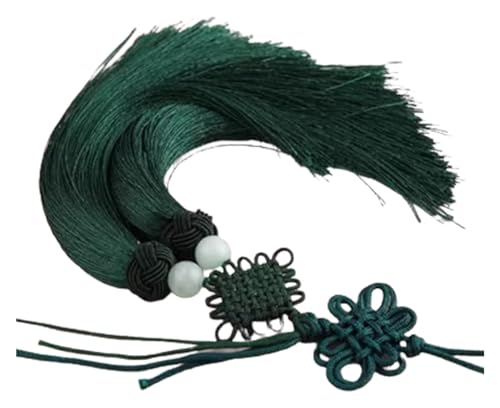 Chinesische Quasten, handgefertigte Lange Quasten, Elfenbeinperlen, chinesische Knotenohrringe, Innendekorationen (rot)(Green) von HTGAOO