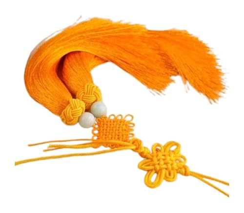 Chinesische Quasten, handgefertigte Lange Quasten, Elfenbeinperlen, chinesische Knotenohrringe, Innendekorationen (rot)(Yellow) von HTGAOO