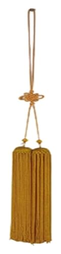 Chinesische Quasten, hochwertige mittelgroße Schwertquasten, luxuriöse handverschlüsselte Baumwollquasten, Kampfsport-Griffdekoration (rot)(Yellow) von HTGAOO