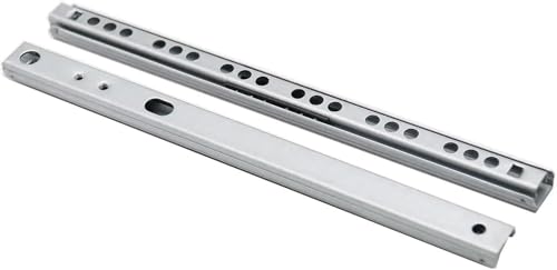 HTGAOO Schubladenschienen, 1 Paar Schubladenschienen, 17 mm breit, Zweiteilige Schubladenführung, Schrankschublade, Zweiwege-Rutschenschiene (8 Zoll 182 mm)(14inch 342mm) von HTGAOO
