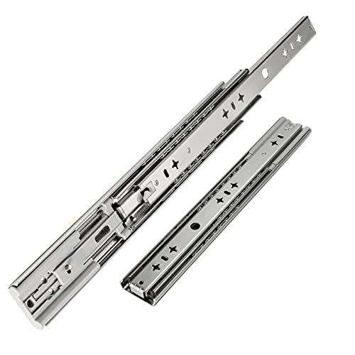 HTGAOO Vollständig gedehnte Schubladenführungsschienen, 1 Paar sanft schließende Schubladenführungsschienen 300 mm 800 mm schwere Gleitschienen (30 Zoll)(22Inch(550mm)) von HTGAOO