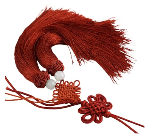 Handgefertigte Miniquaste, chinesischer Knoten, Retro-Ethno-Stil, weicher, glatter Eiskunstlauf-Seiden-Autoanhänger Handgefertigte Miniquaste, chinesischer Knoten, Retro-Ethno-Stil, weicher, glatter Eiskunstlauf-Seiden-Autoanhänger von HTGAOO