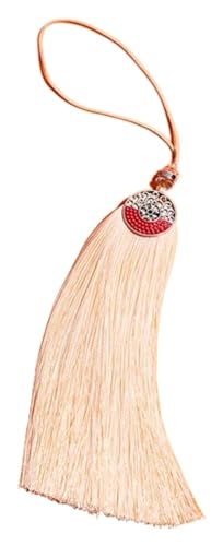 Mini-Quasten for Basteln, 5 Stück, Tai-Chi-Polyestermaterial, chinesisches Kung-Fu-Schwert, Kampfsportbedarf, Drama-Zubehör (dunkelgrün)(Beige Color) von HTGAOO