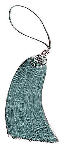 Mini-Quasten for Basteln, chinesische Quaste, Tai Chi, chinesisches Kungfu, Keine statische Aufladung, kein Drahtziehen, langlebige, Glatte Schwertquaste, 5 Stück (grün)(Autumn Fragrance Green) von HTGAOO