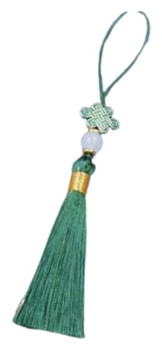 Mini-Quasten for Basteln, chinesische Quaste, luxuriöse handgefertigte Tai-Chi-Quaste for chinesische Kung-Fu-Wushu-Schwerter (blau)(Green) von HTGAOO