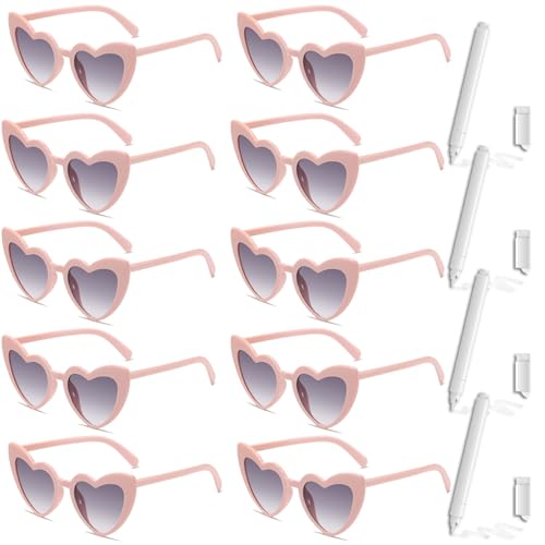 HTGWCG Herzförmige Party Sonnenbrille DIY Herzbrille Lustige Partybrillen 10 Stück Vintage Herzform Brille mit 4 Stück Weißen Marker für Junggesellenabschied Geburtstags Party Halloween Weihnachten HTGWCG Herzförmige Party Sonnenbrille DIY Herzbrille Lustige Partybrillen 10 Stück Vintage Herzform Brille mit 4 Stück Weißen Marker für Junggesellenabschied Geburtstags Party Halloween Weihnachten von HTGWCG