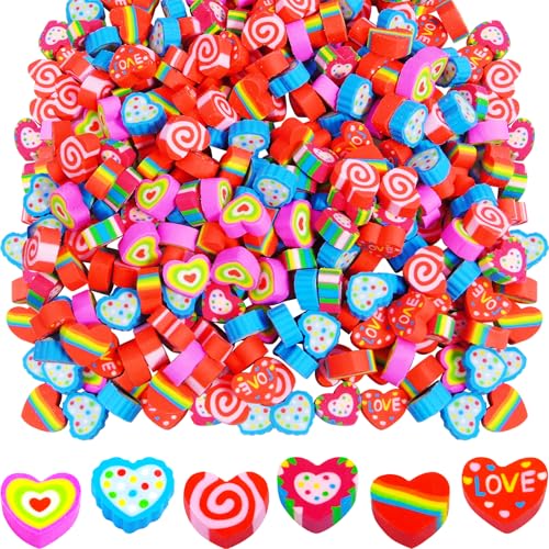 300 Stück Mini Radiergummi Lustige Radierer Neuheit für Kinder Party Favors (Liebe) von HTOBRIC